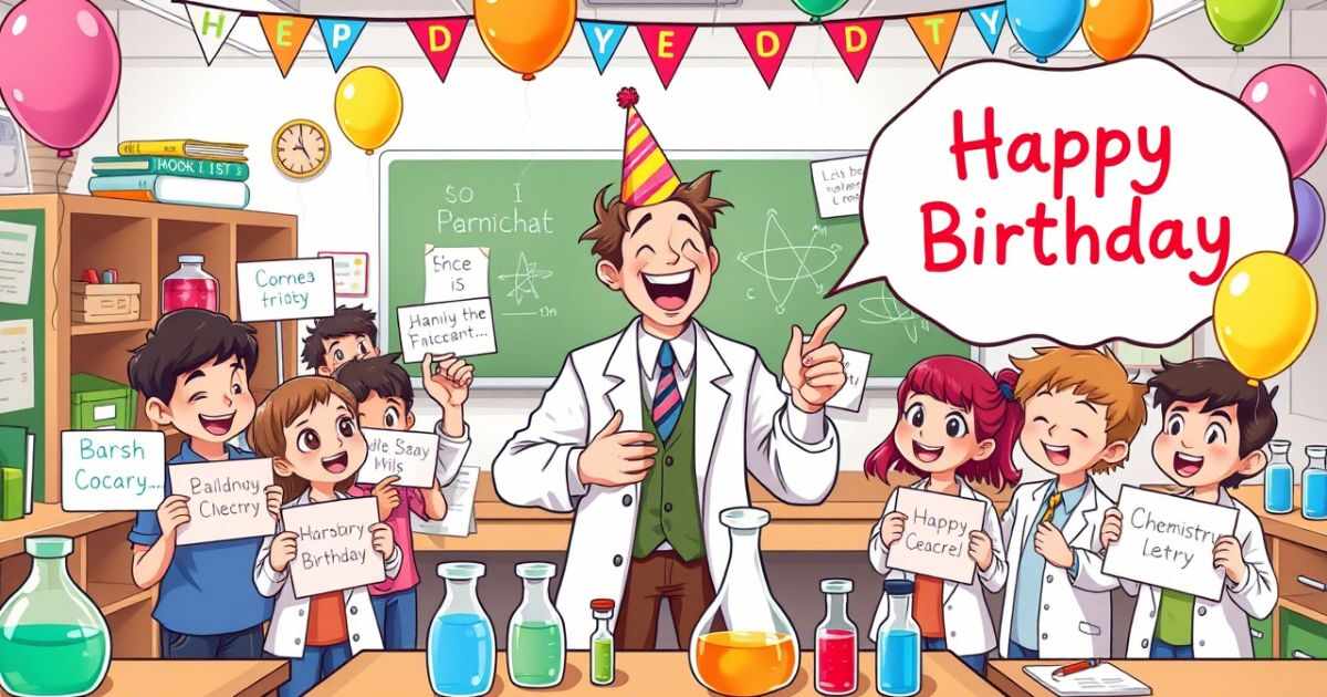 Funny Birthday Wishes for Chemistry Teacher