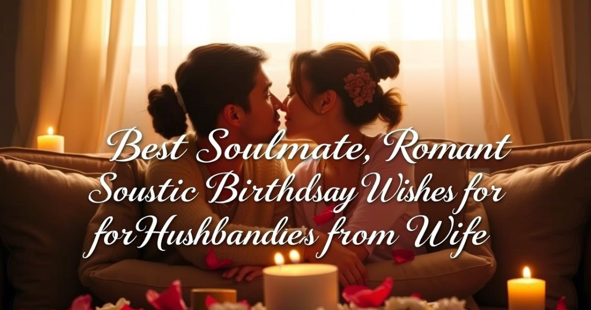 Heartfelt & Romantic Birthday Wishes for Your Soulmate Husband
