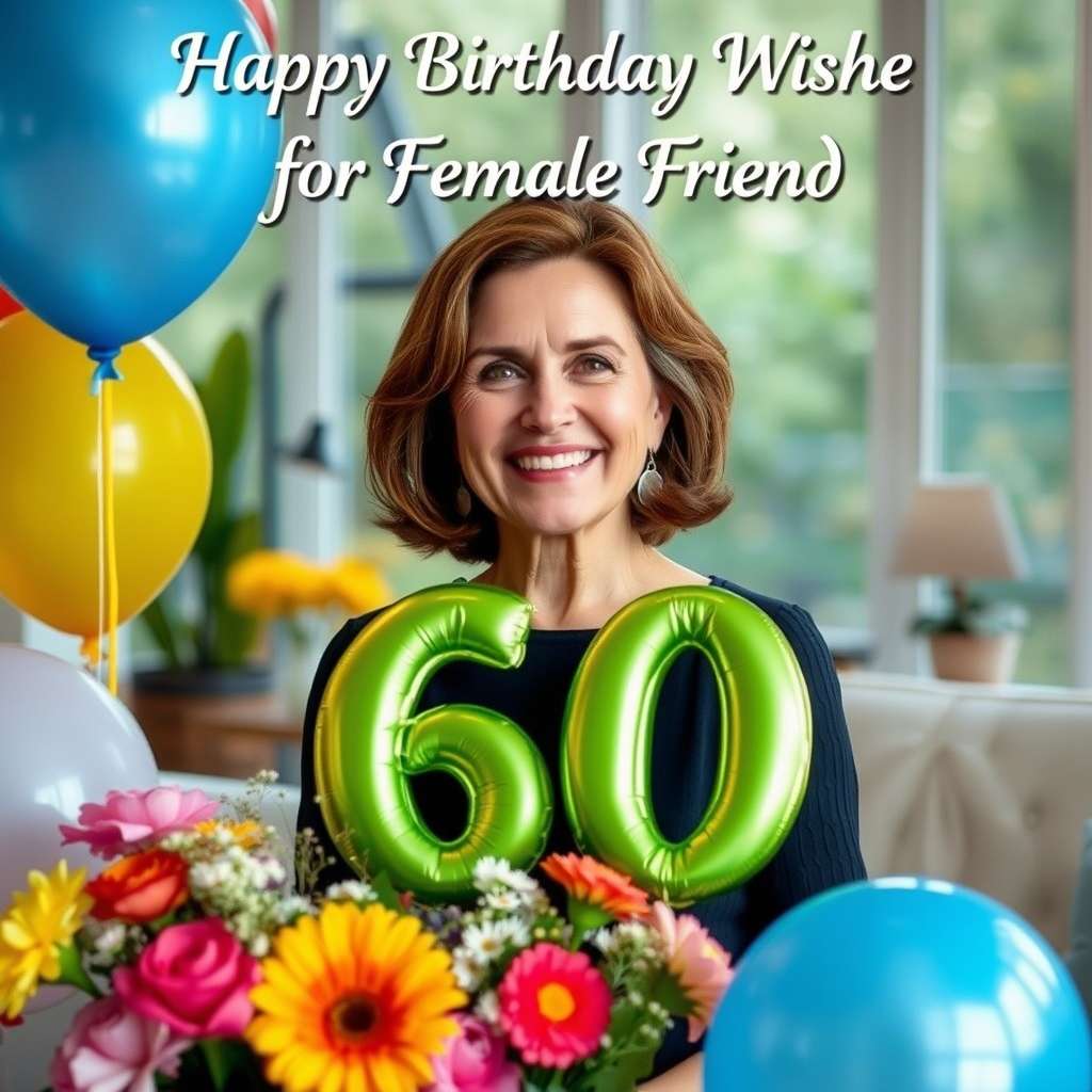 60th Birthday Wishes for Female Friend
