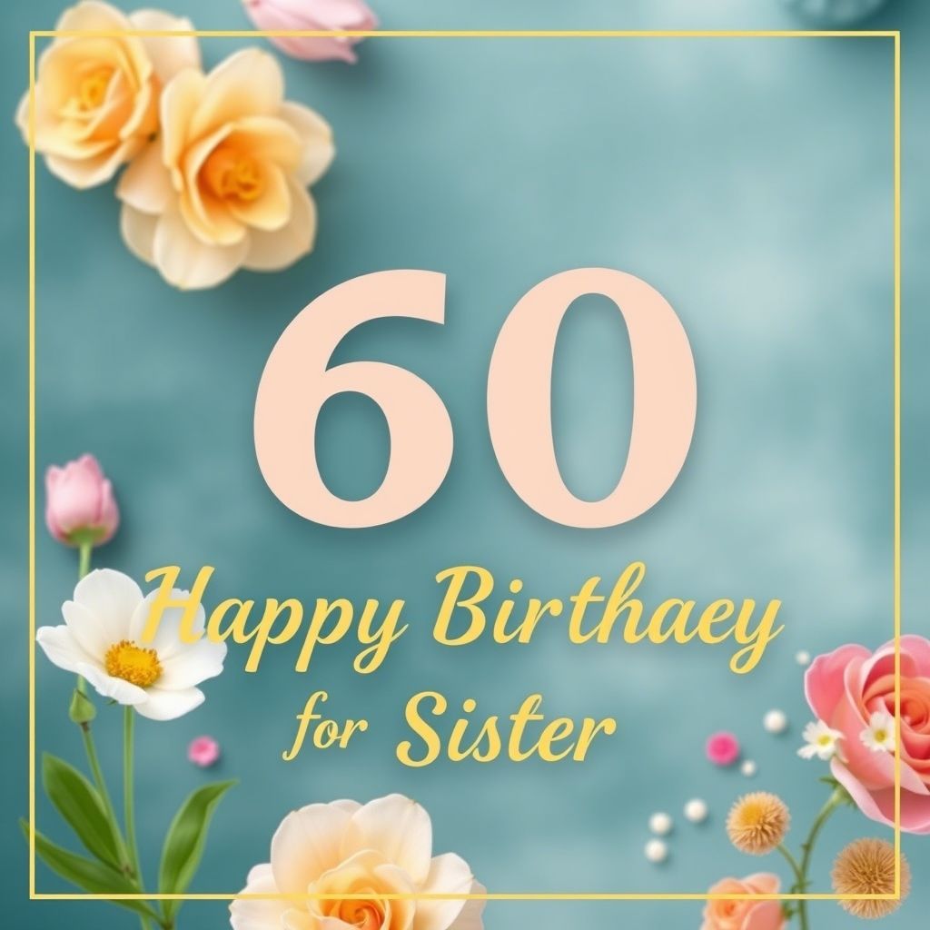 60th Birthday Wishes for Sister