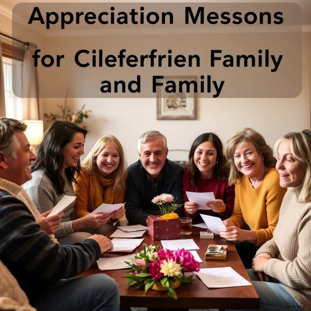 Appreciation Messages for Close Friends and Family