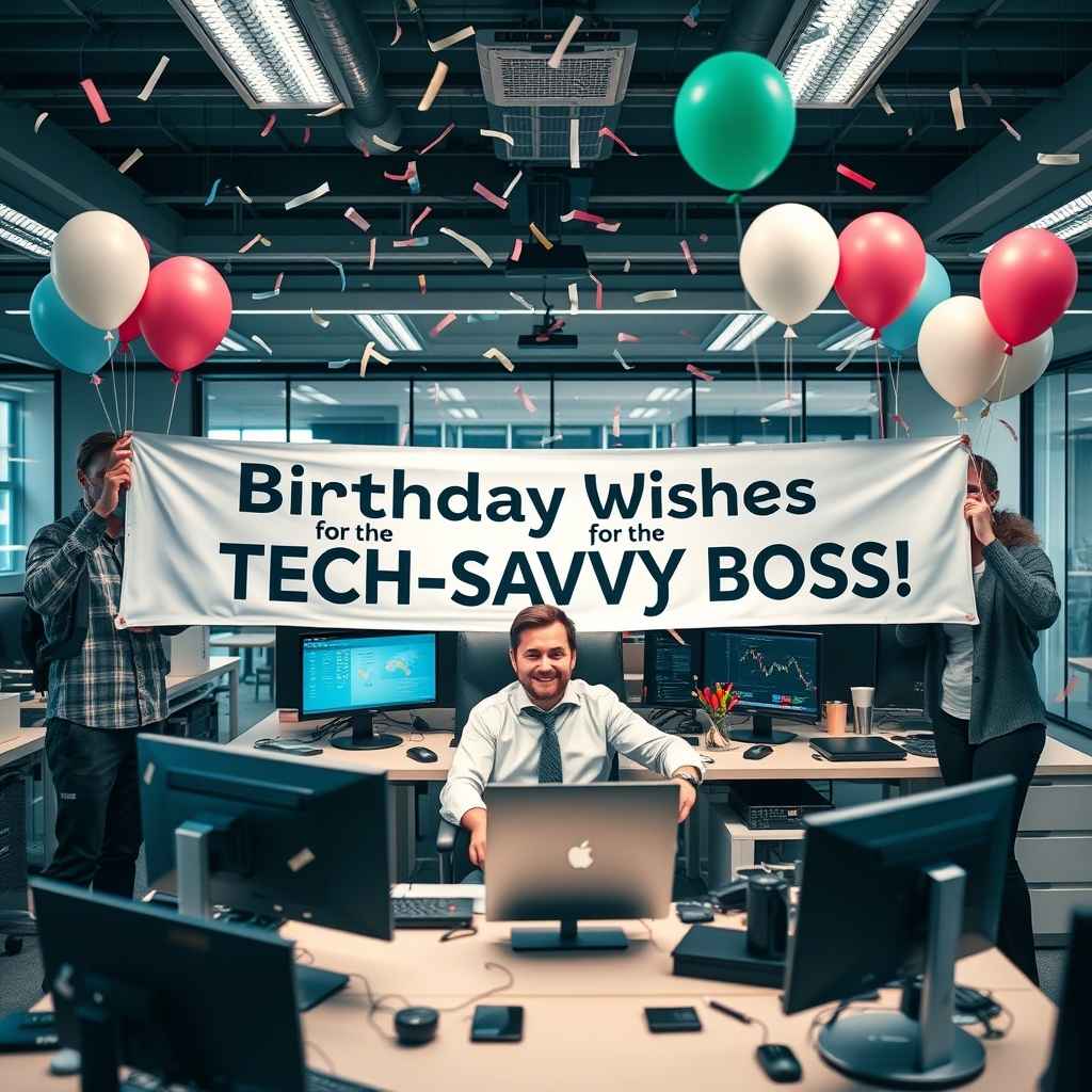 Birthday Wishes for the Tech-Savvy Boss