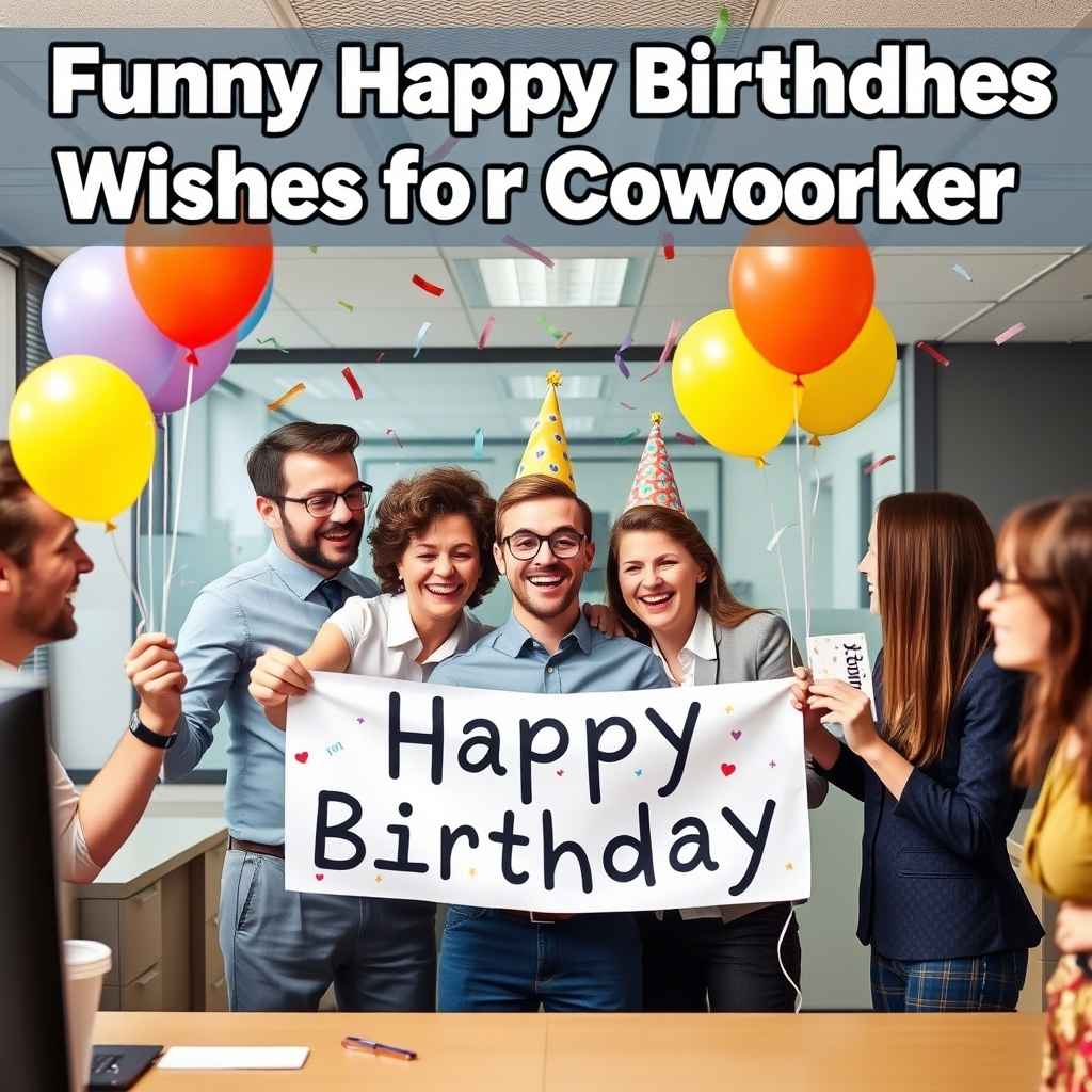 Funny Happy Birthday Wishes for Coworker