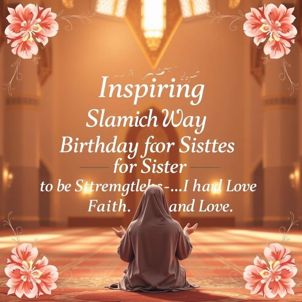 Inspiring Islamic Birthday Wishes for Sister to Strengthen Faith and Love