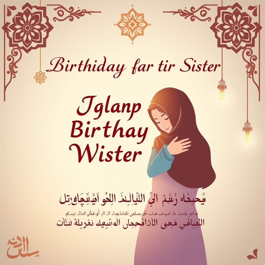 Islamic Birthday Wishes for Sister