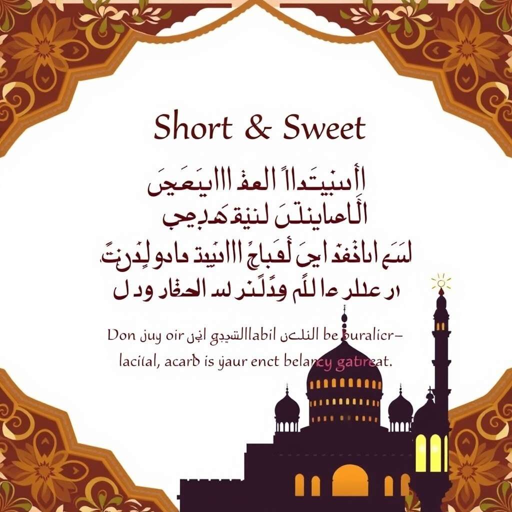 Short & Sweet Islamic Birthday Wishes