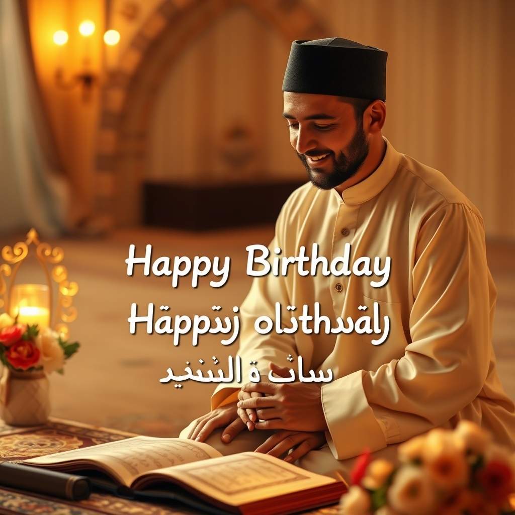 Short Islamic birthday wishes for Husband